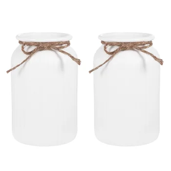 

2Pcs Ceramics Vases Elegant Durable Practical Flower Arrangement Containers for Home