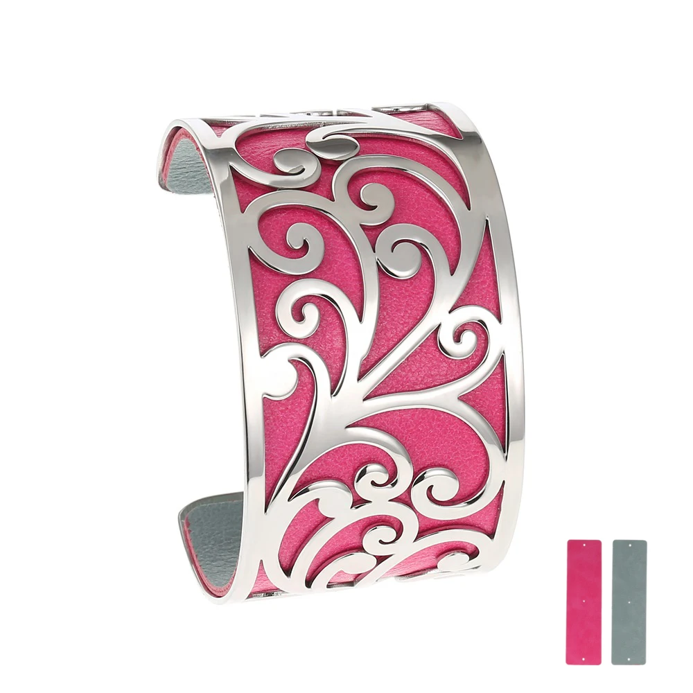 Cheap Legenstar Stainless Steel Bracelets Bangles for Women Jewelry Interchangeable Cuff Bracelet Manchette Femme Large Argent