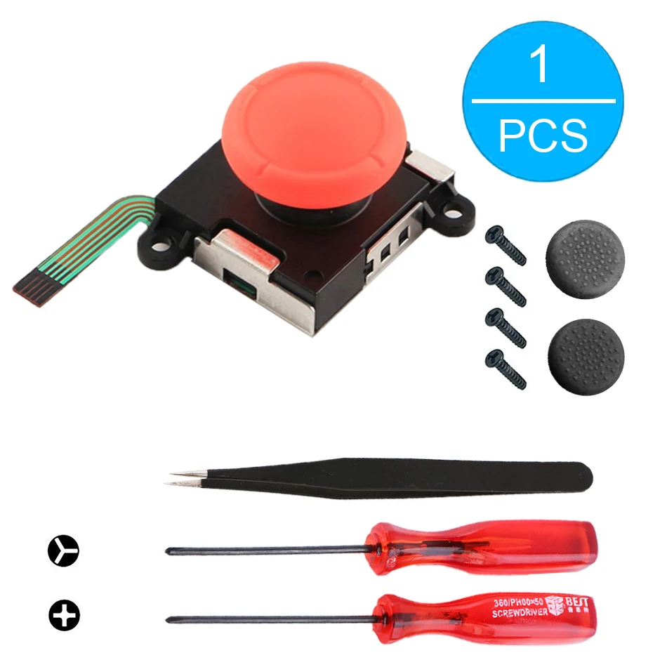 Red Joycon 1PCS Джойстик для пальца палка Joystic sensor Module Замена 3D аналоговый ремонтный набор инструмент для переключателя nigd Nintend Switch NS Joy-Con Fix Drifting - Цвет: Red Joycon 1PCS