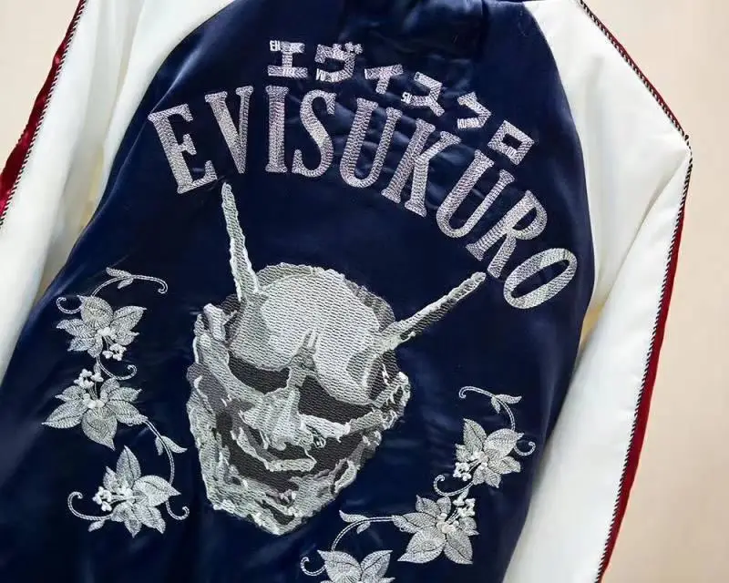 Evisu Осень Зима Высокое качество модные теплые дышащие мужские хлопковые куртки тренд мужские и женские пальто для пар Тренч
