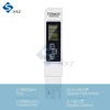 Water Quality Tester Digital Tool TDS&EC Temperature 0-9990 ppm Aquariums Pool Tester Hardness Meter TDS/EC Test Tool White Blue 4
