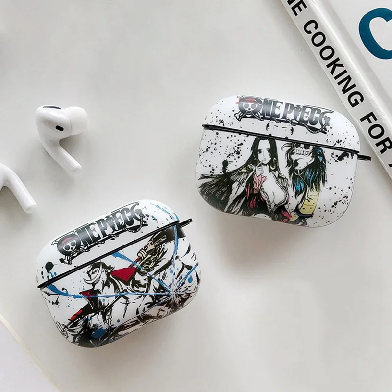 

Anime One Piece Luffy Silicone Protective Case for Airpods Pro Charging Box Airpods Pro Bluetooth Earphone Cover with Carabiner