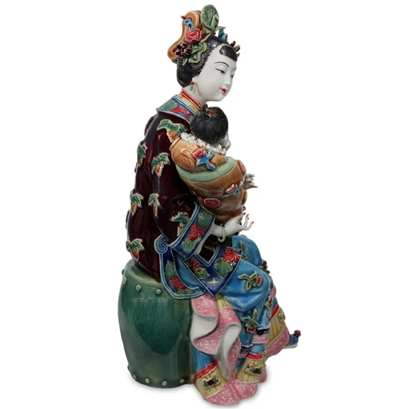 Китайские антикварные Jinling Twelve красивые женские статуэтки старинный фарфор кукла женщина скульптуры домашний декор Коллекционная R2396