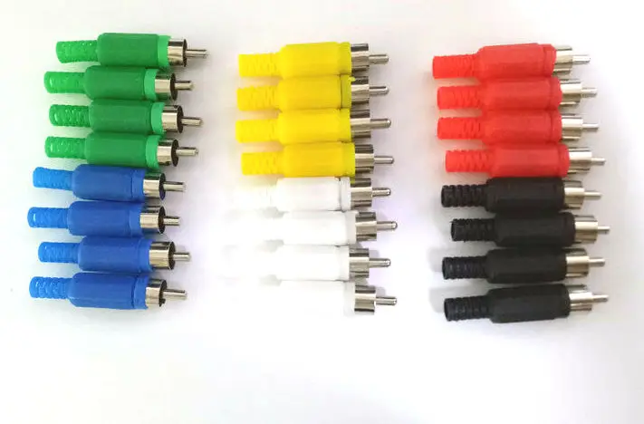 24 шт. 6 цветов RCA разъем типа припоя аудиокабель|connector cable|connector plugconnector rca |