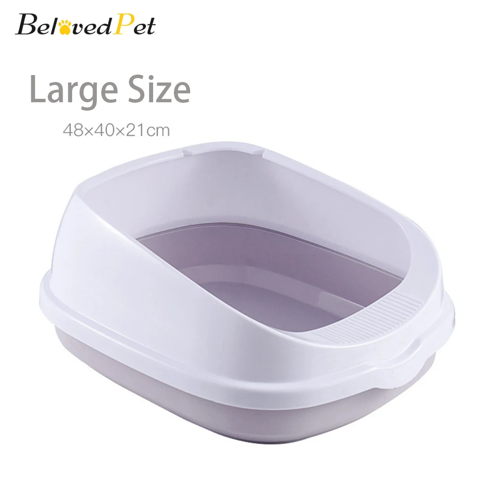 BelovedPet Pet Cat Semi-enclosed High Fence Detachable Litter Box(Add Cat Litter Shovel) Pet Toilet Cat Tray with Scoop Kitten BelovedPet Pet Cat Semi-enclosed High Fence Detachable Litter Box(Add Cat Litter Shovel) Pet Toilet Cat Tray with Scoop Kitten