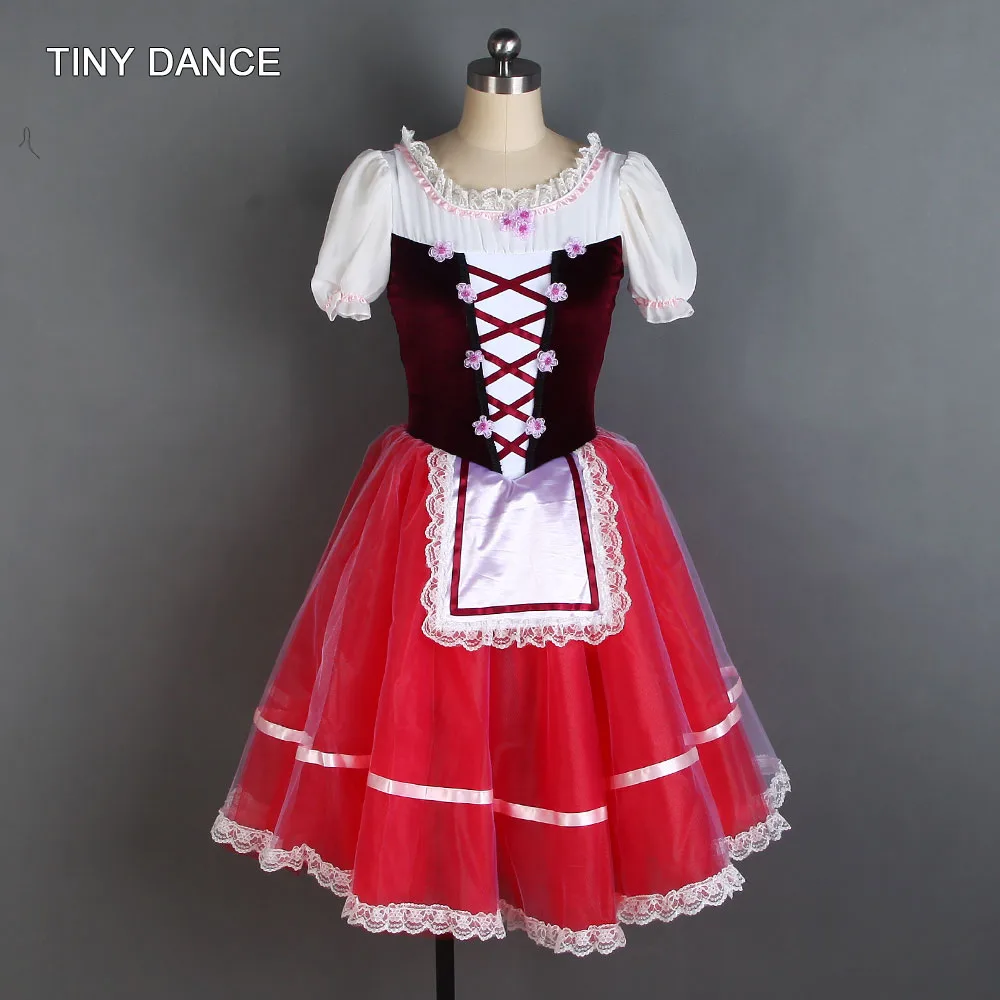 

Red Giselle Ballet Dance Tutu Bandage Dress for Girls and Women Stage Performance Costume Ballet Dancing Tutu Dresses 20017