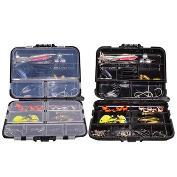 

With Compartment Organizer 1PC Multifunctional 2 Layer Fishing Lure Bait Hooks Tackle Accessory Storage Box Case Detachable