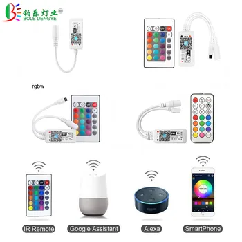 

1pcs Wireless WiFi LED Controller Sync To Music Smart Phone Control Voice Control Time Setting For 2835 5050 RGB LED Strip Light