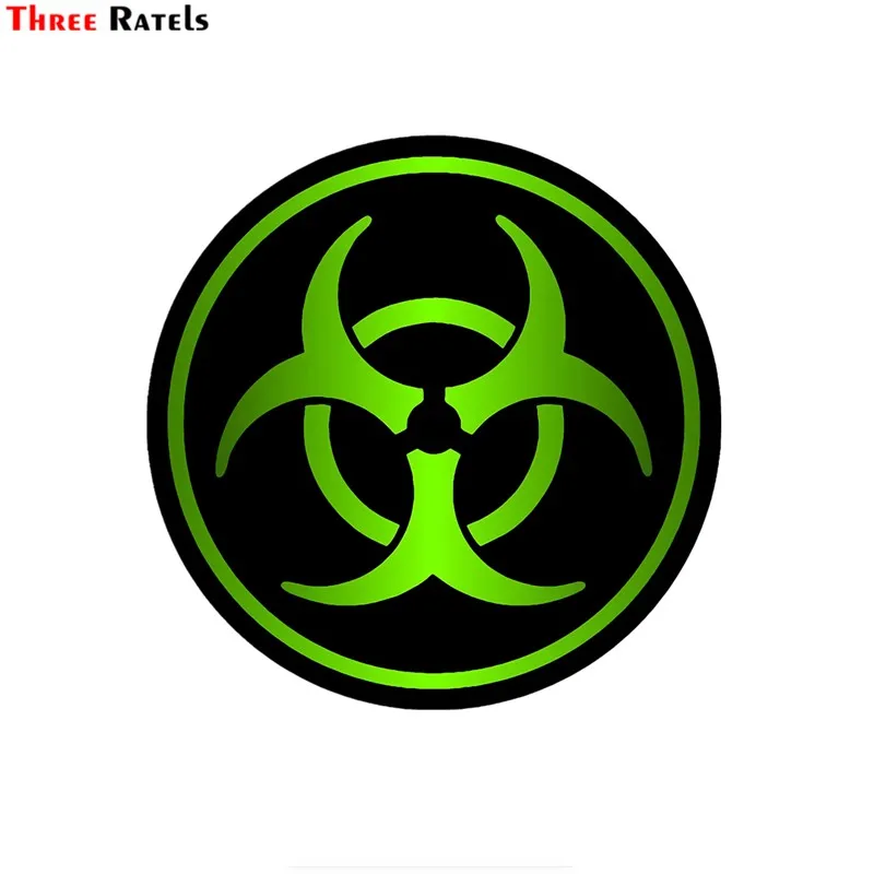 Three Ratels FCT-641# 14x14cm ZOMBIE Bio Hazard Decal Car Stickers Bike Motorcycle Car-styling | Автомобили и мотоциклы