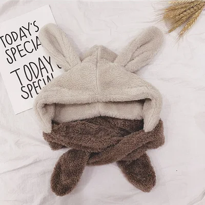 Cute Bear Winter Bomber Hats for kids Girls Boys Russian Hat with Ear Flap Fur Trapper Cap Earflap hat Men Warm