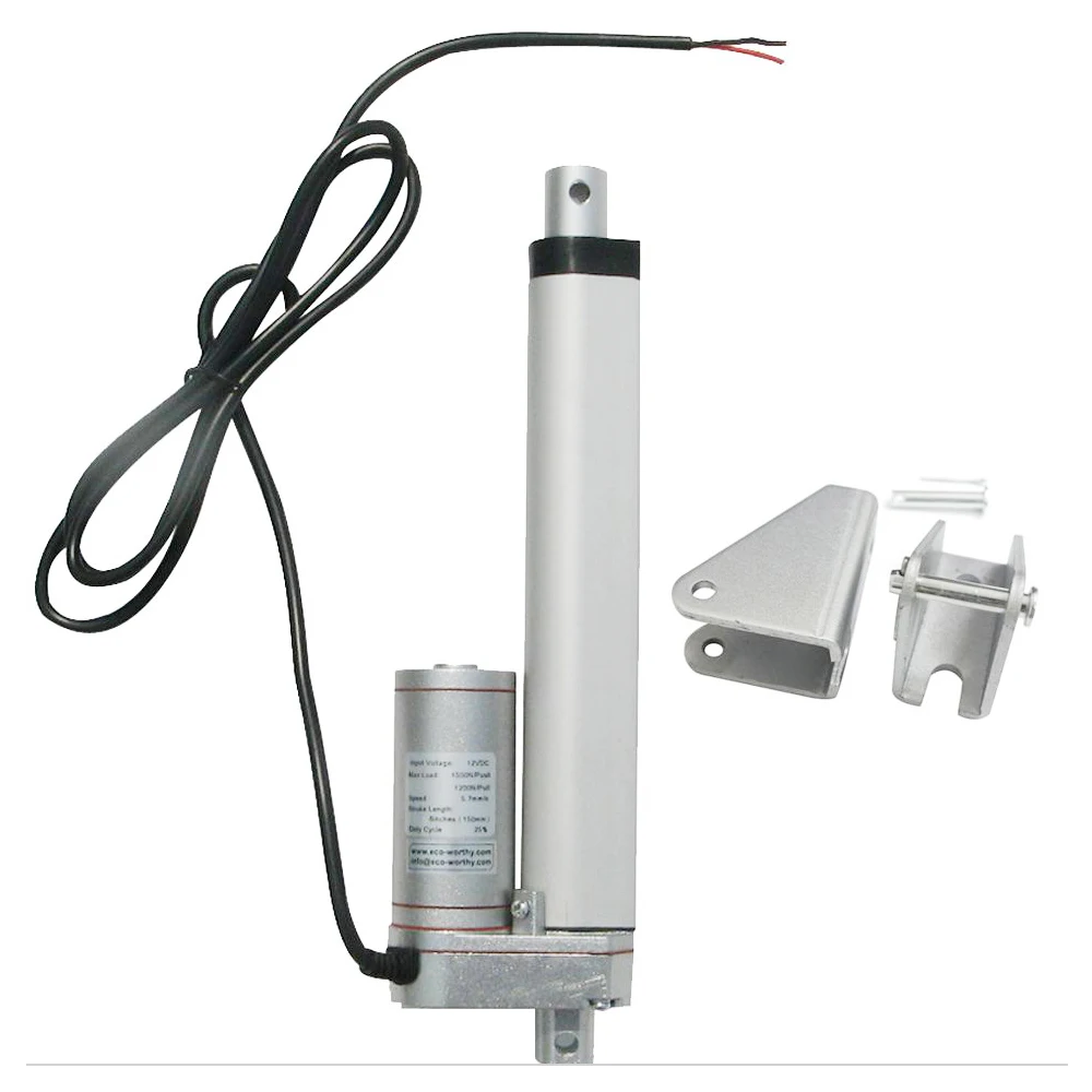 

150mm/6 inche stroke DC 12V Electric Linear Actuator & limit switch 1500N Load 5.7mm/s ip65 for auto lift window/door opener