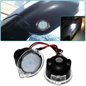 

2Pcs LED Under Side Mirror Puddle Light for Ford Edge Fusion Flex Explorer Mondeo Taurus F-150 Expedition Car Accessories