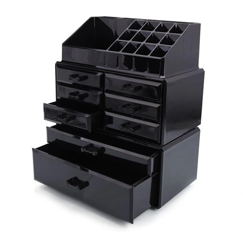 

Plastic Cosmetics Storage Rack Makeup Organizer Cosmetic Storage Box Jewelry Container Sundry Storage Case Jewelry Holder