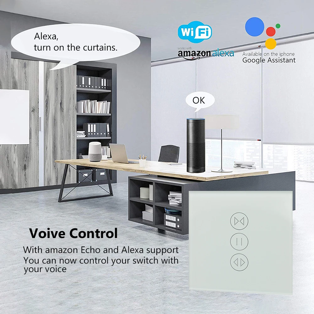 AVATTO Tuya EU WiFi занавес переключатель для электрического двигателя рольставни, жалюзи умный дом автоматизация работа для Alexa, Google Home