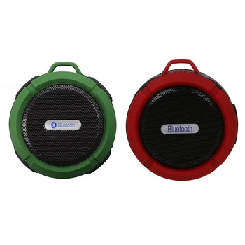 

FFYY-2 Set Mini Portable Speaker Wireless Waterproof Bluetooth V3.0 Rechargeable 5W, Green & Red