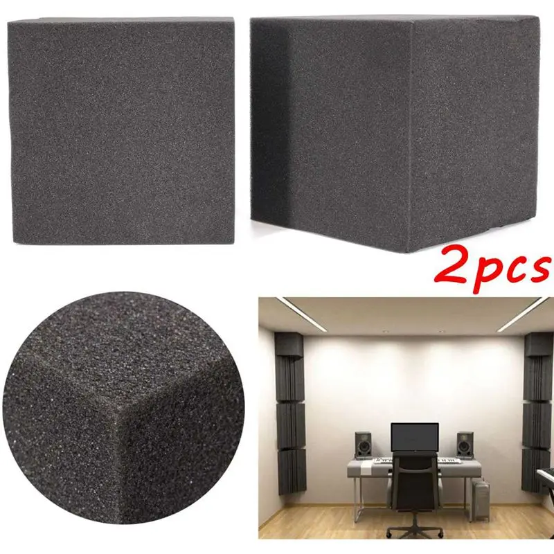 Промо-акция! 20x20x20 см 2 шт. звукоизоляция хлопок поглощающая комната акустическая музыкальная комната плиточная стеновая панель из полиуретана хлопок