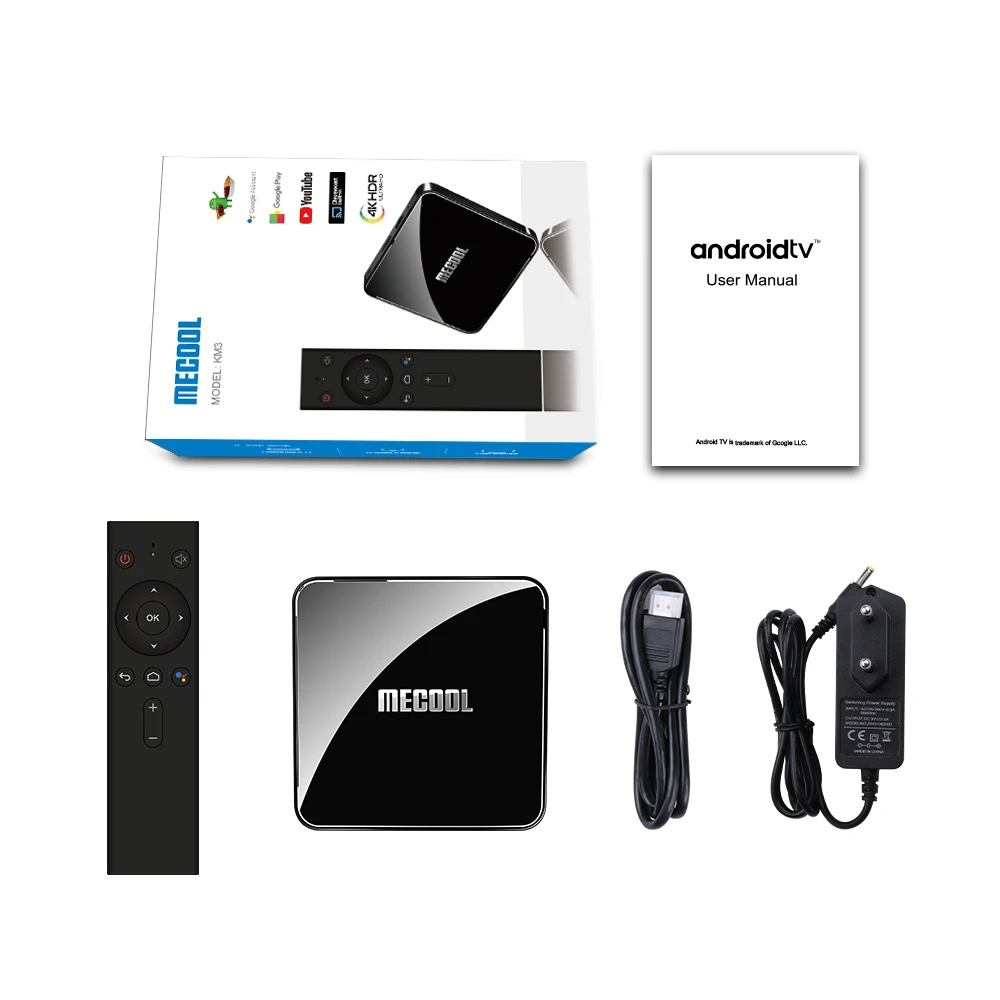 Mecool KM3 в ТВ Смарт Android 9 0 коробка 4G 128G S905X2 2 4G/5G 4K двухъядерный процессор Wi Fi и KM9 PRO Set