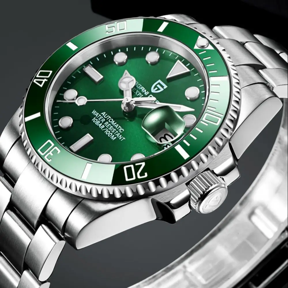 2021 PAGANI DESIGN New luxury Automatic Mechanical Watch Men's Stainless Steel Waterproof Precision Watch NH35 relogio masculino