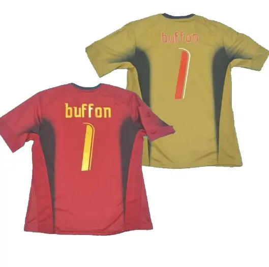 Maglia Calcio материал джерси из Италии 2006 Ретро Мальдини TOTTI вратарь Буффон Топы Майки