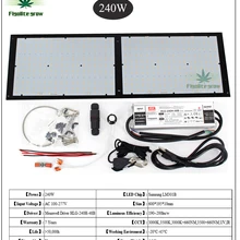 Figolite grow 120 Вт 240 Вт Квантовая доска с регулируемой яркостью светодиодный светильник для выращивания QB288 samsung LM301B микс красный 660nm ИК и УФ Meanwell HLG-240H-48B