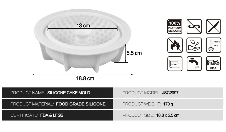SILIKOLOVE силиконовая форма круглая сетка форма для выпечки лоток для торта инструмент для украшения торта антипригарная форма для Выпечки Кондитерская силиконовая форма для торта