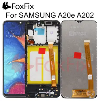 

FoxFix For SAMSUNG Galaxy A20e A202 A202F/DS LCD Display Touch Screen With Frame A202 Screen Replacement For SAMSUNG A20e LCD