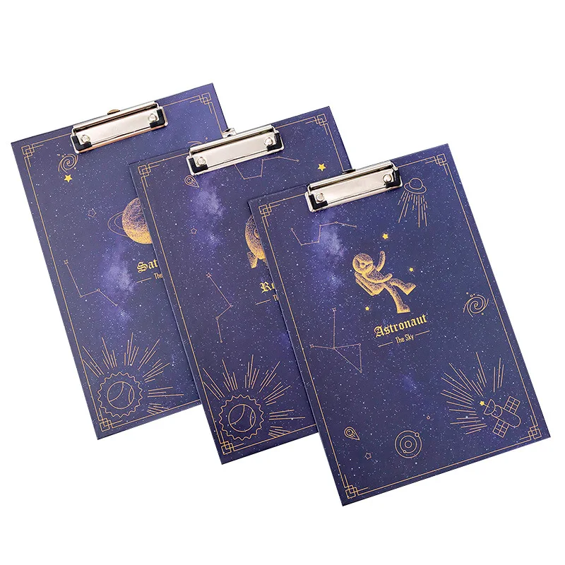 

Creative Fantasy Starry Sky A4 File Board Folder Test Paper Folder Student Pad Board Writing Board Folder