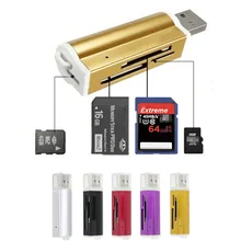 Мульти в 1 Micro SD кард-ридер USB 2,0 карта памяти Адаптер для Microsd SDHC TF M2 MMC MS PRO DUO кард-ридер