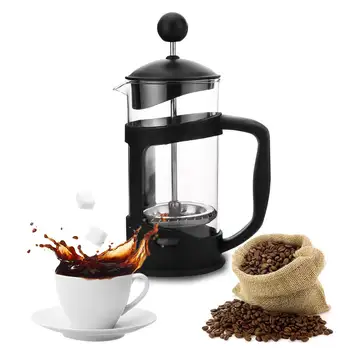 

French Press Coffee/Tea Brewer Coffee Pot Coffee Maker Kettle 350ML Stainless Steel Glass Barista Tools Coffee Carafe