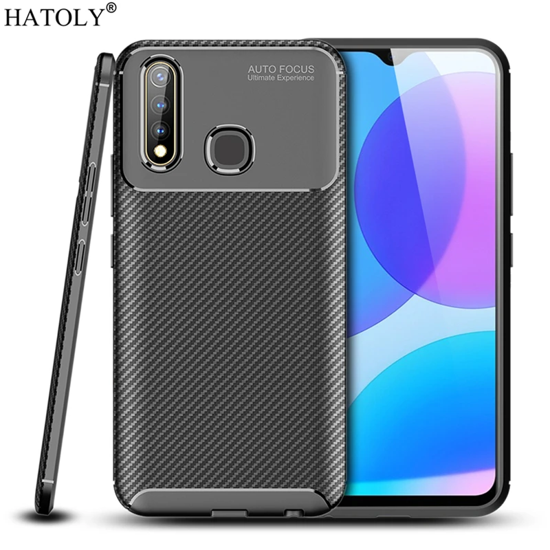 ДЛЯ Vivo Y19 ЧЕХОЛ U3 Y5s роскошный мягкий противоударный бампер из углеродного