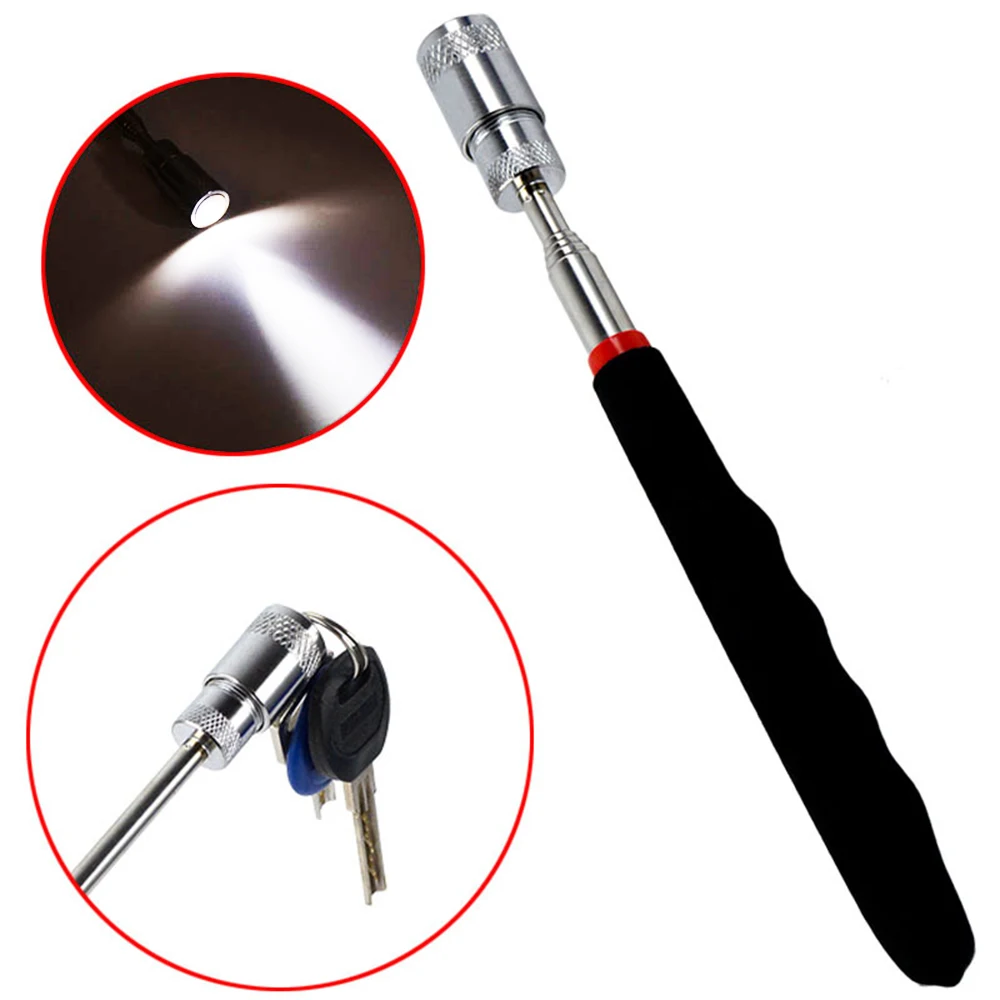 

Flashlight Telescopic Magnetic Magnet Torch Pen Handy Tool Picking Up Iron Ring Coin Nut Bolt Extendable Pickup Flashlight