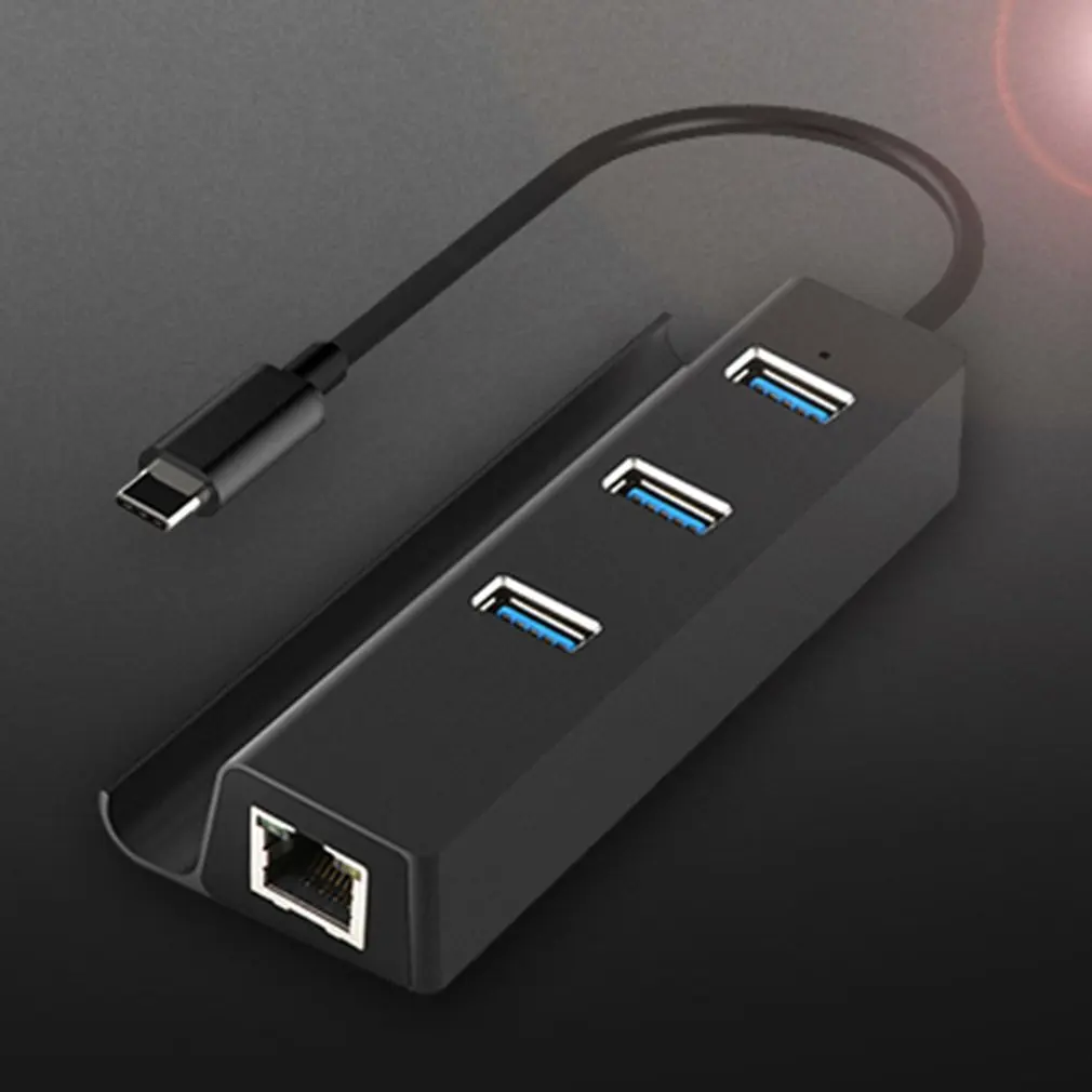 3-Порты и разъёмы USB 3,0 Алюминий сплав кейса+ АБС-пластик крышки ноутбука адаптер концентратор с Gigabit Ethernet сеть передачи данных Порты и разъёмы