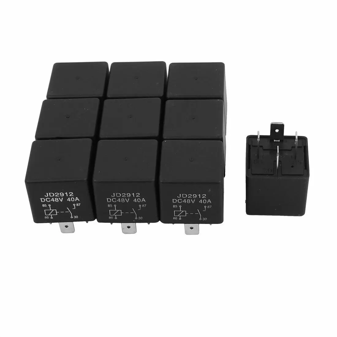 JD2912 DC 48V 40A 4 штифта SPST автомобиля безопасности реле питания 10 шт