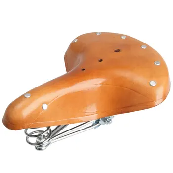 

Accessory Cushion Shock Absorption Old Style Cycling Spring Seat Comfortable Universal Bicycle Saddle Road Bike Retro Leather