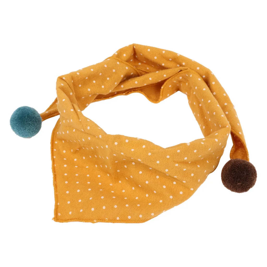 Детский шарф KLV унисекс в горошек, теплый шарф, шарф бандана, пончо, снуд, флисовый вязаный шарф,#4 - Цвет: F