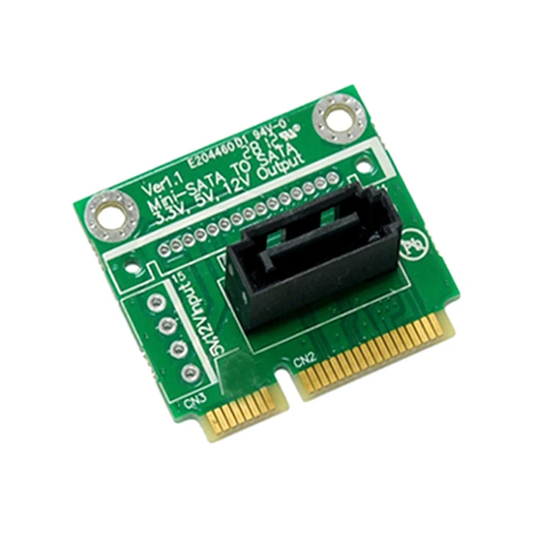 MSATA-SATA конвертер карты мини SATA на 7Pin SATA адаптер металлический удлинитель кронштейн половинного размера для 2," и 3,5" HDD SSD жесткий диск