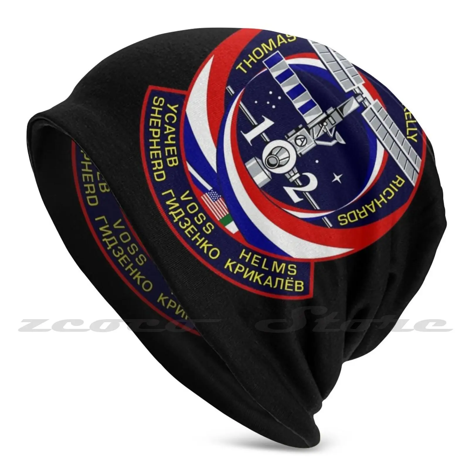 Sts-102 Patch Knit Hat Hedging Cap Soft Elasticity Sport All'Aria Aperta Tempo Libero Sts 102 Space Shuttle Mission The Station Iss Space