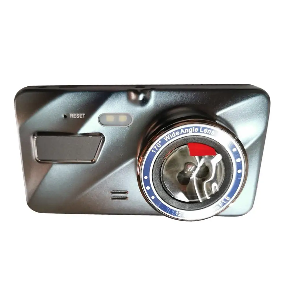 

HD 4 Inch Dual Lens Support Reversing Image 1080P Hidden Wide - Angle Driving Recorder Dash Cam Dual Lens Car DVR Camera 4" Full