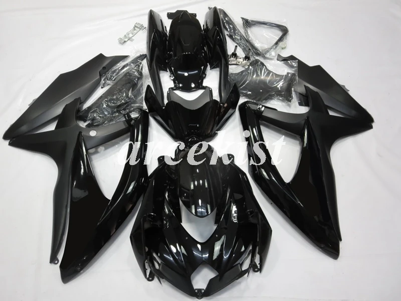 4 подарки ABS Обтекатели комплект подходит для SUZUKI GSXR600 GSXR750 08 09 10 R600 R750 K8 GSXR 600 750 2008 2009 2010 черная глянцевая матовая взрывобезопасная