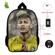 Mochila Feminina Neymar рюкзак USB зарядка школьный рюкзак женский рюкзак для ноутбука многофункциональные дорожные сумки на плечо