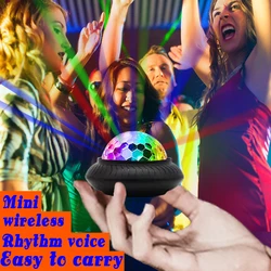 Boule Disco RGB, projecteur LED, lampe stroboscopique, DJ, fête d'anniversaire, voiture, Bar, karaoké 