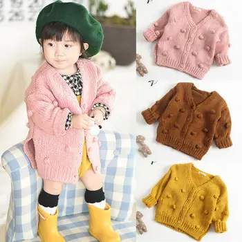 

Autumn/Winter Toddler Kid Girl Knitted Sweater Cute Fashion Outdoor Long Sleeve Warm Clothes Top