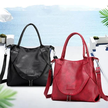 

Casual Designer Large Capacity Women Bucket Shoulder Bags Soft PU Leather Fashion All-match Crossbody Bags Handbags