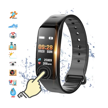 

Fitness Bracelet C1S Smart Watch Waterproof Smart Heart Rate Monitoring Health Tracker Sports Band SLEEP monitor blood pressrure