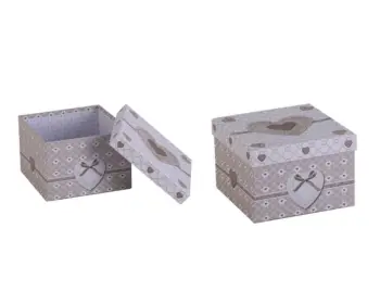 

Bosphorus Storage Box, Italian Design, Heart Pattern, Square Pattern