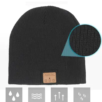 

Wireless Beanie Invisible Handsfree Winter Warm Bluetooh 5.0 MP3 Player Rechargeable Unisex Knitted Musical Earphones