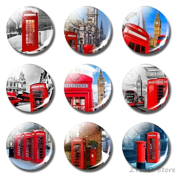 

London Big Ben Fridge Magnet UK Phone Booth Attractions Glass Dome Fridge Magnet London Souvenir Fridge Magnet Home Decor