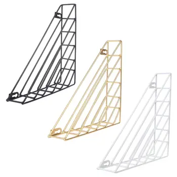 

Nordic Geometric Iron Magazine Storage Rack Wall Basket Home Organizer Decor New