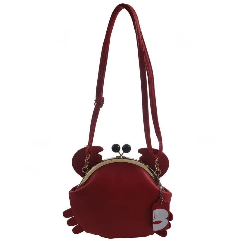 

Cute Crab Bag Unique Design Ladies Animal Messenger Bag Women Bag Crossbody Shoulder Bag Gift for Girls (Red)