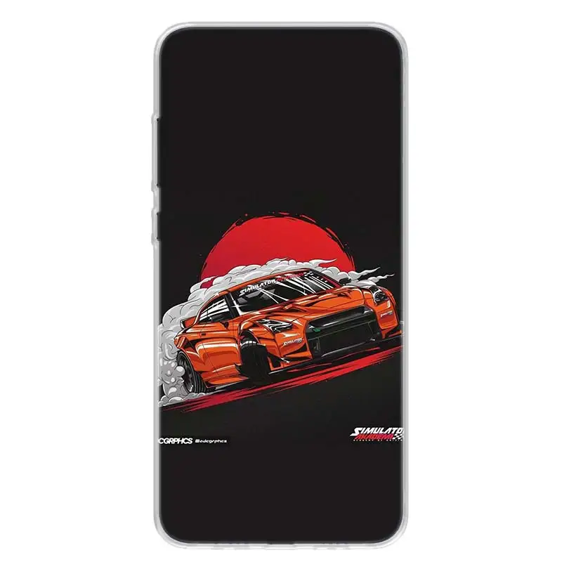 cases for xiaomi blue Cool Japan JDM Sports Car Comic Phone Case For Xiaomi MI 8 9 10 5X 6X A1 A2 A3 CC9E 9T NOTE10 Pro Lite Cover Coque soft Silicone phone cases for xiaomi